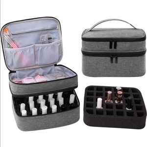 30 Bottles Essential Oil Case Nail Polish Carry Case Bag Storage Double Layer